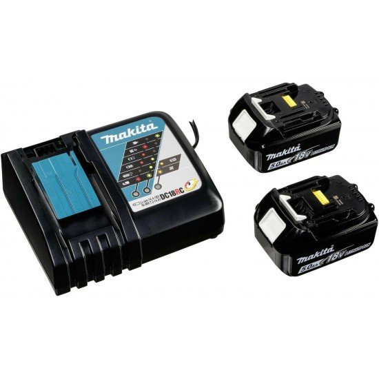 Makita Τροχός 125mm Μπαταρίας 2x5Ah Makita Τροχός 125mm Μπαταρίας 2x5Ah